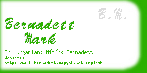 bernadett mark business card